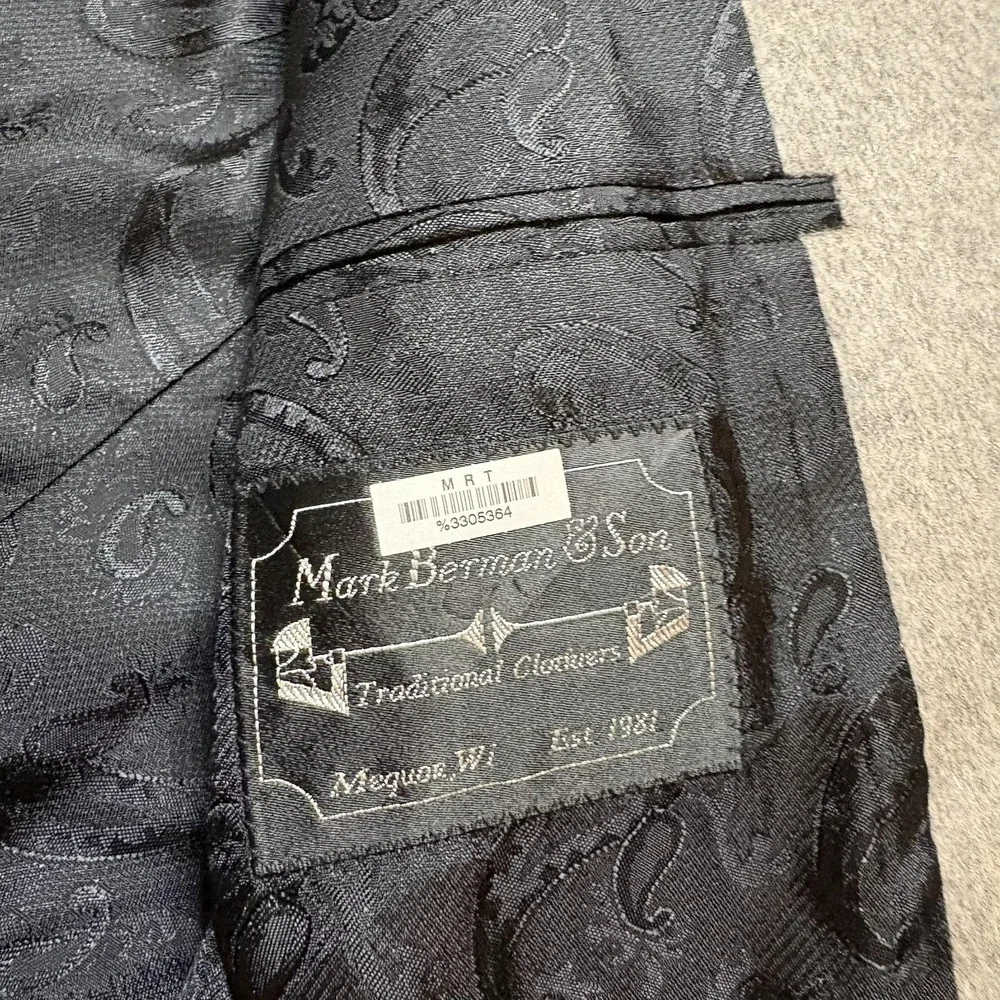 Arnold Brant Blazer Mens 46 Gray‎ Cashmere Mink Sport Coat Made Canada